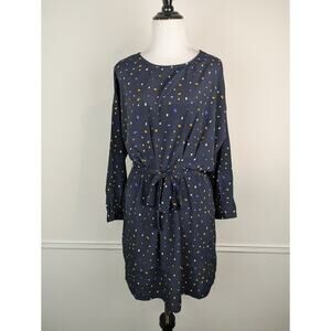 Frnch Dress Spotted Retro Dolman Novelty Rockabilly Navy Blue Boho Spring